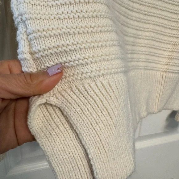 Madewell Cream Ribbed Turtleneck Sweater - Picture 3 of 5